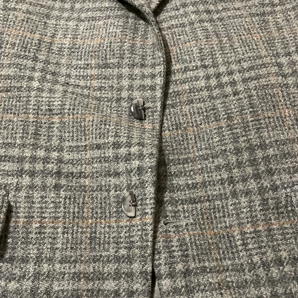 Egon von furstenberg for men vintage plaid grey men’s suit jacket tweed blazer - Picture 15 of 15